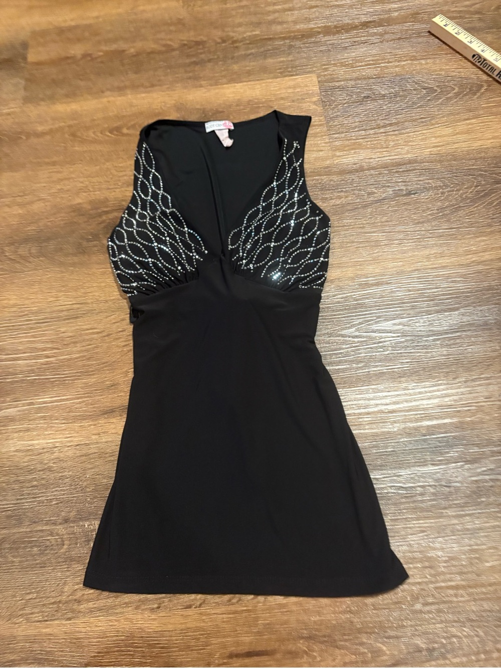 Body Central Black Embellished  Top